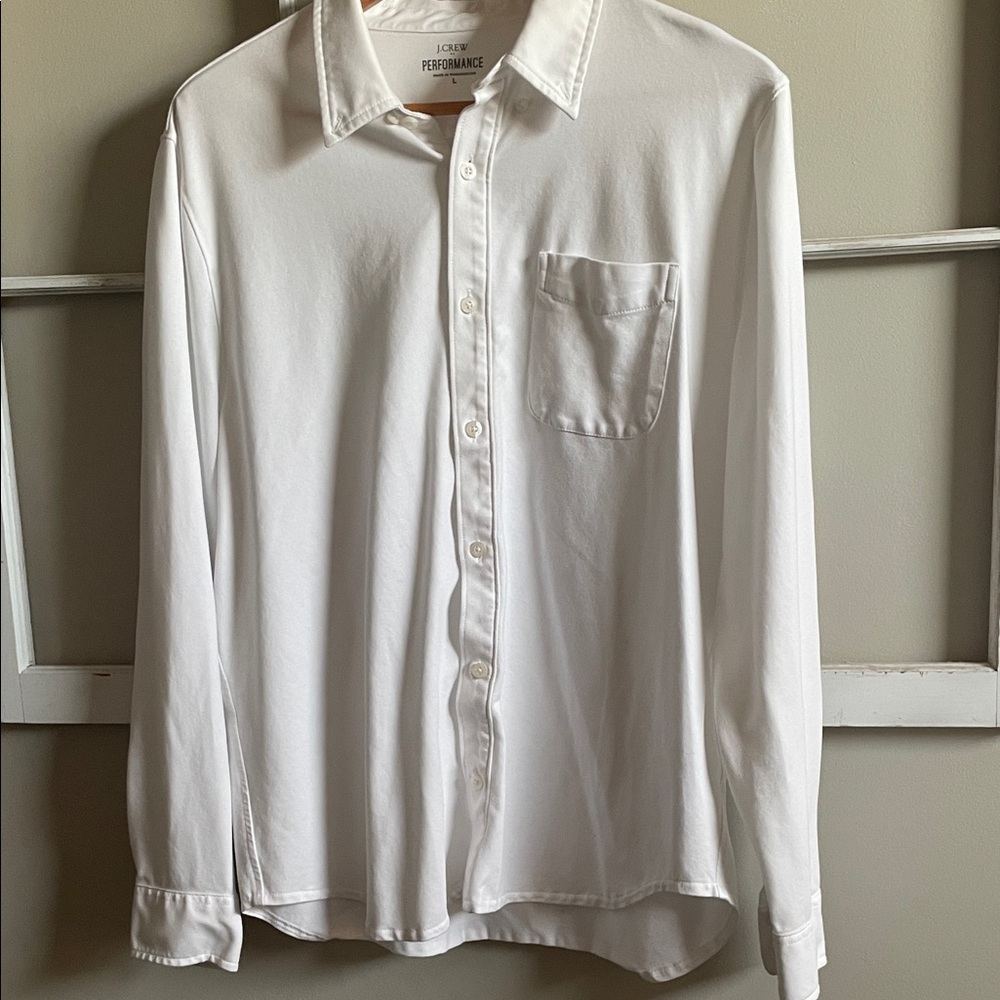 J. Crew White Casual Button Down Shirt